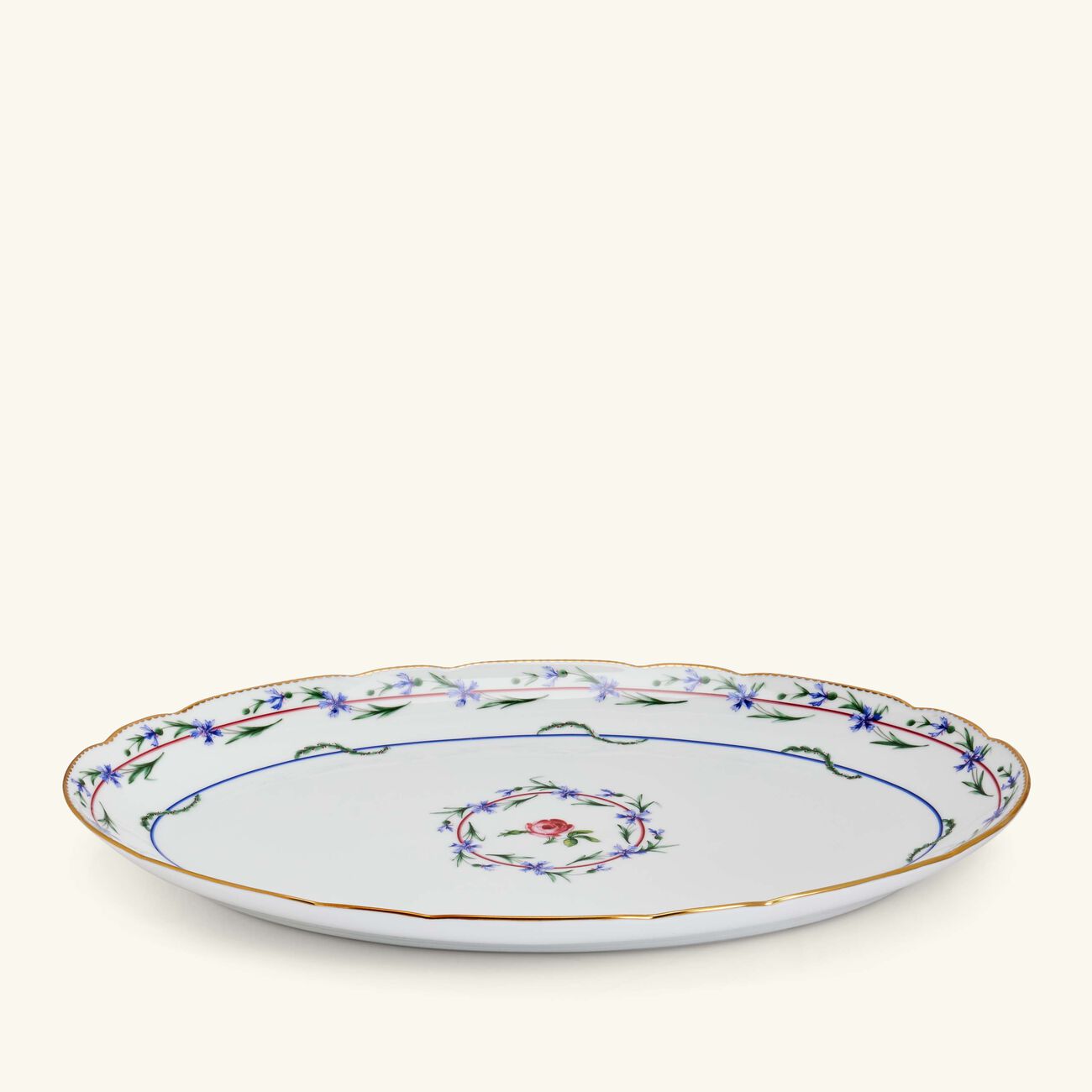 bernardaud le gobelet du roy serving platter oval white 38cm