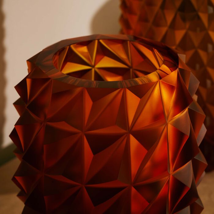 ruckl heroine vera vase round medium amber