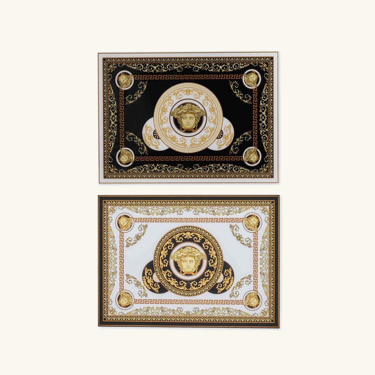 Medusa Gala Placemat Set Of 2 versace medusa gala placemat set of 2