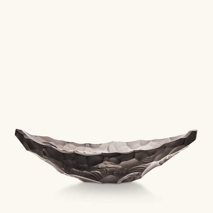 lalique terramineral silex centerpiece small grey