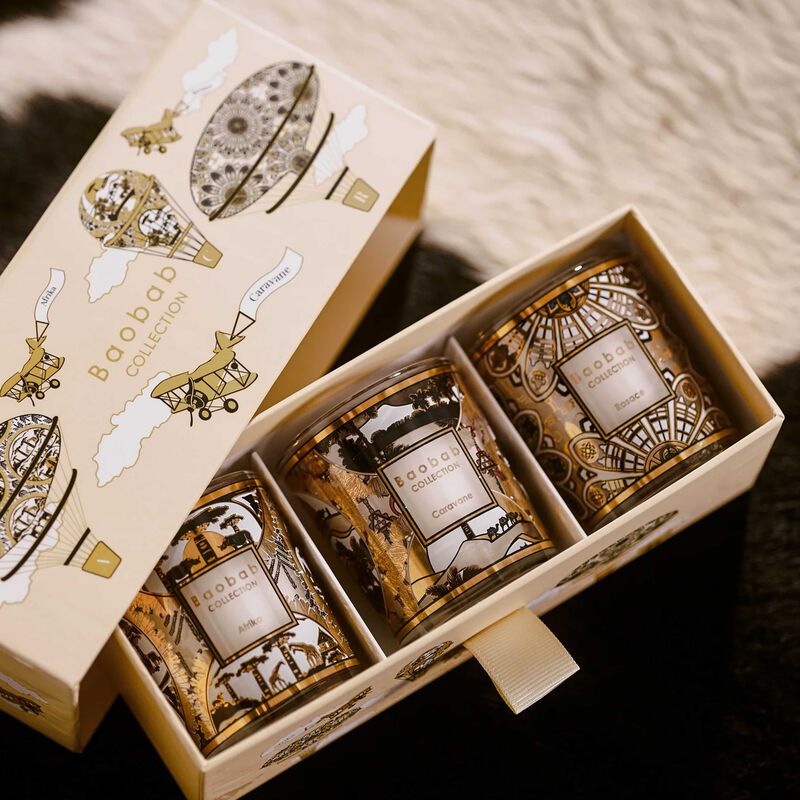 baobab collection caravane trio candle gift set