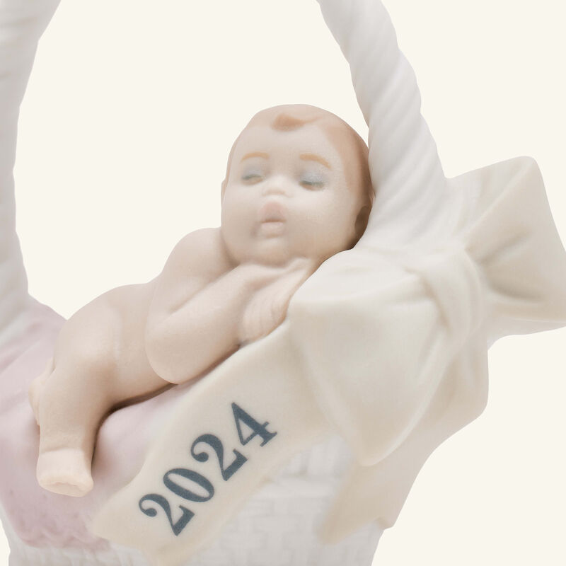 lladro born in 2024 girl figurine small white