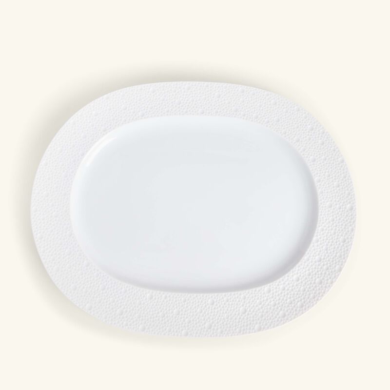 bernardaud ecume serving platter oval white 35cm