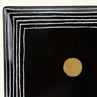 bernardaud aboro serving platter sqaure black 26cm