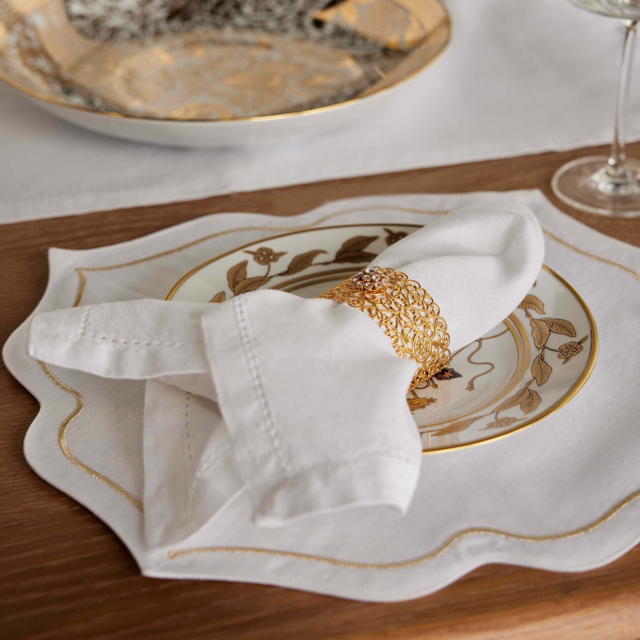 villari venice napkin ring gold