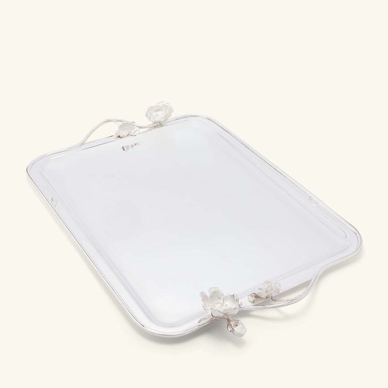 christofle anemone serving tray rectangular large silver plated