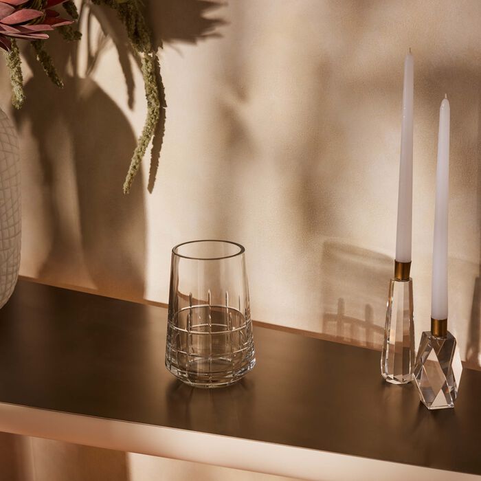 christofle graphik vase small clear