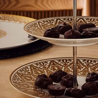 bernardaud venise cake stand 3 tier gold