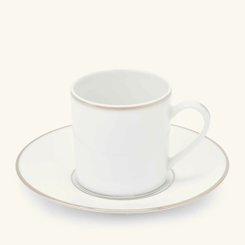 christofle gilded demitasse tea cup   saucer silver