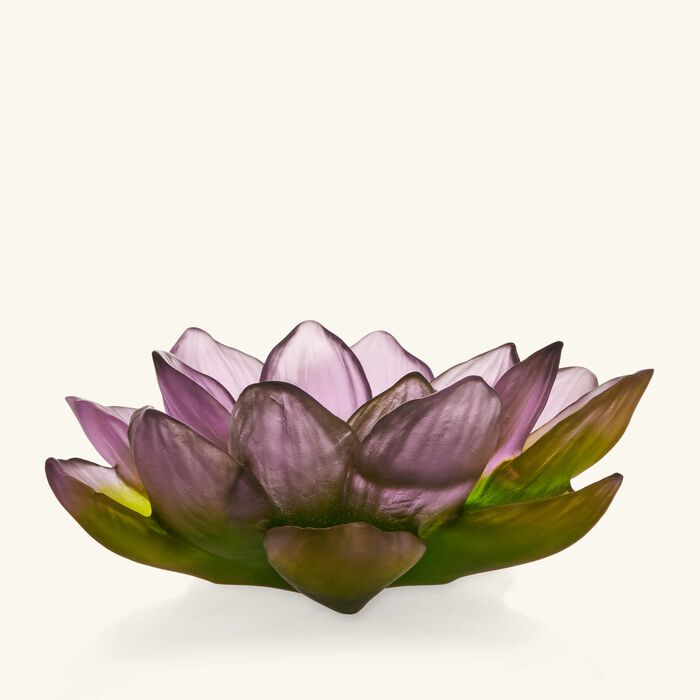 daum jardin de lotus decorative flower green