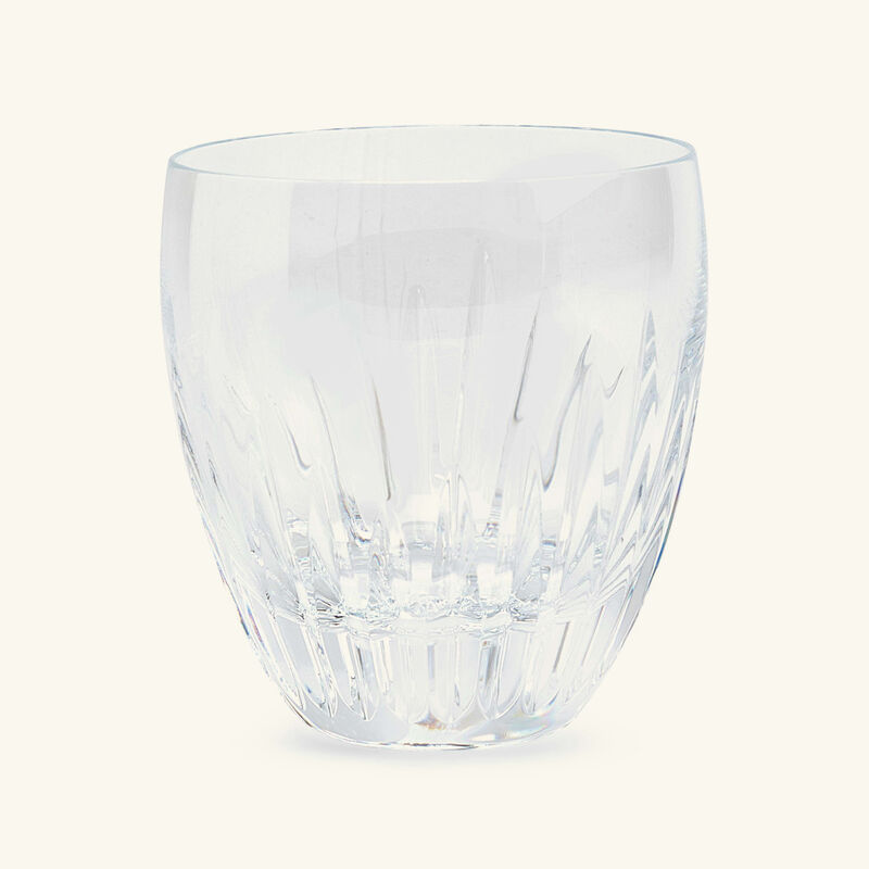 baccarat massena drinking glass large clear set of 2
