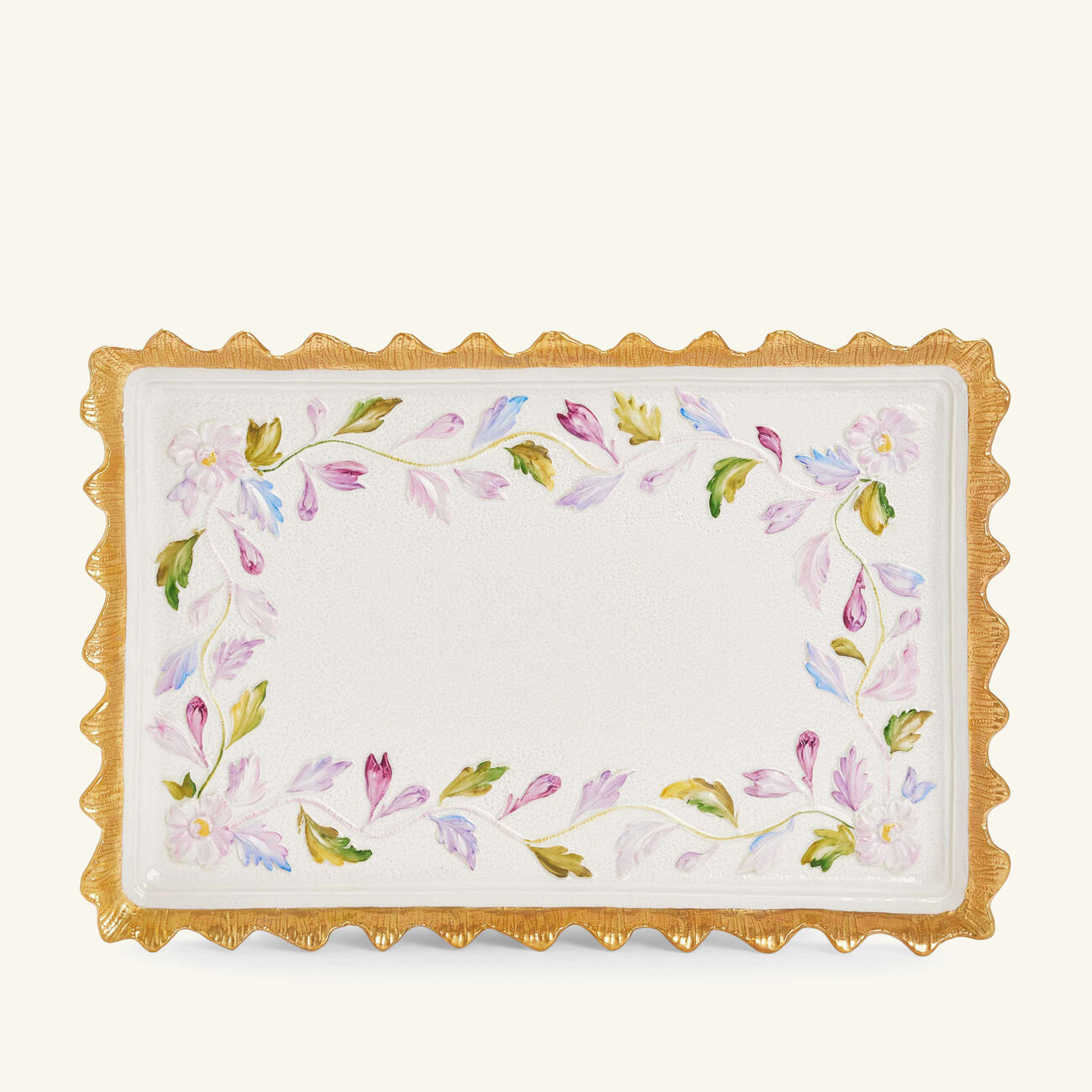 Taormina Serving Tray Rectangular Large White villari taormina serving tray rectangular large white