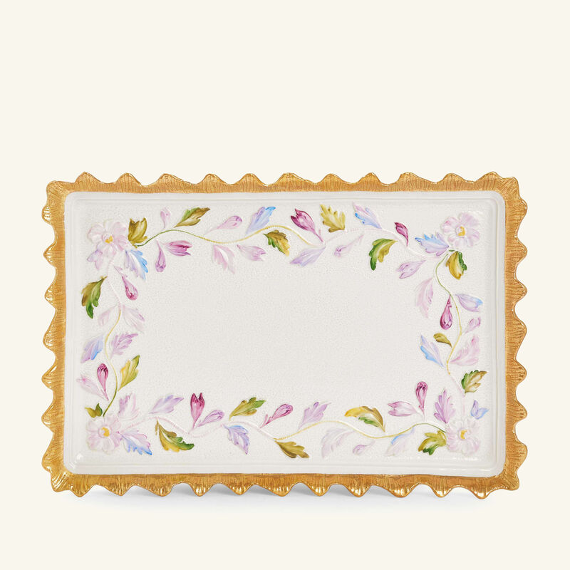 Taormina Serving Tray Rectangular Large White villari taormina serving tray rectangular large white