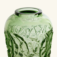 lalique mures vase large green limited edition