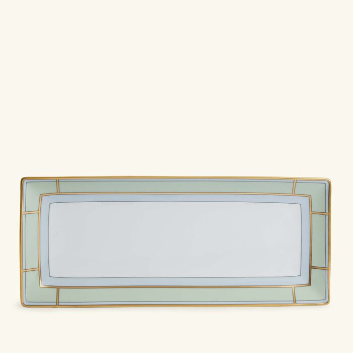 طبق ديفا المستطيل للتقديم باللون الأخضر 29 سم