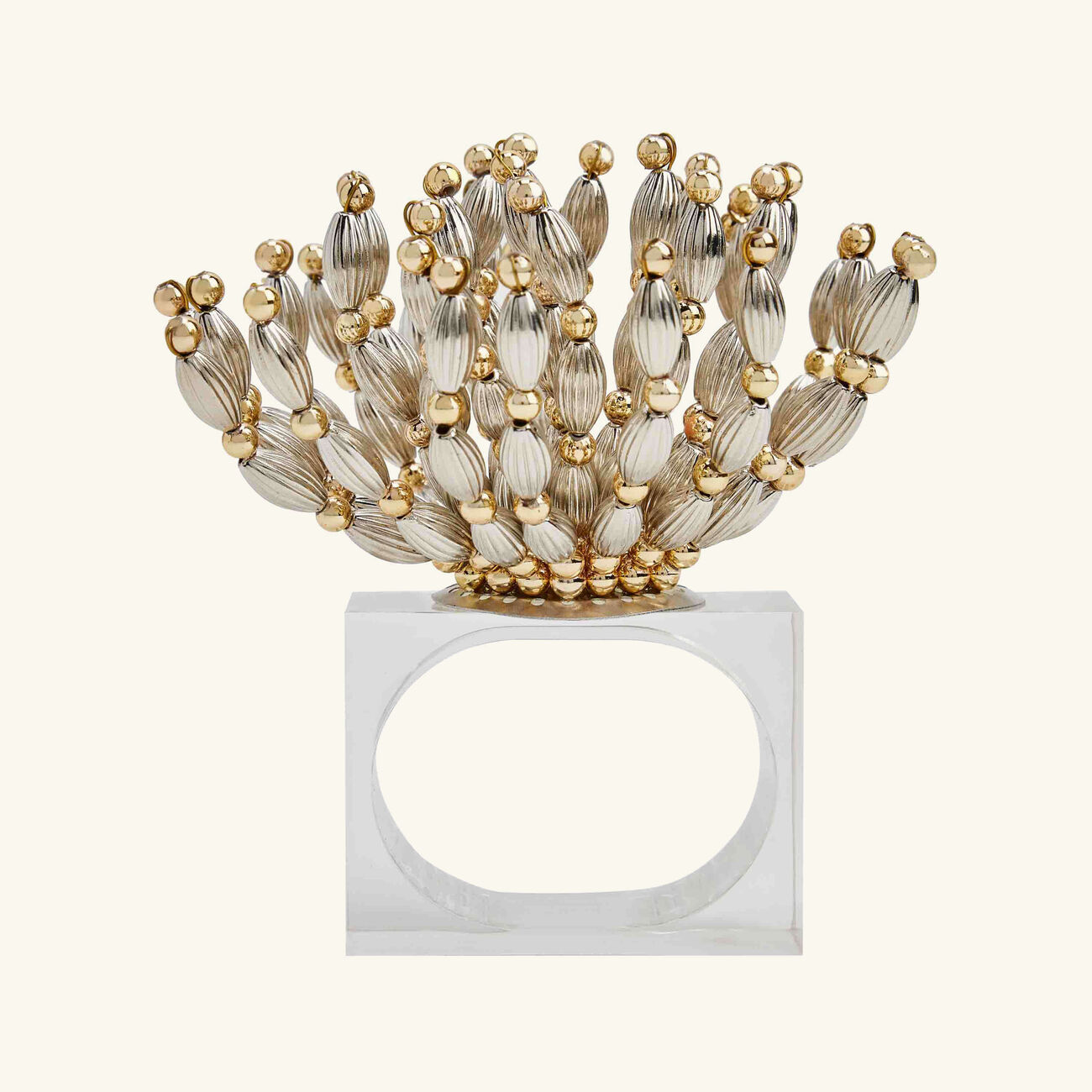 Bead Burst Napkin Ring Silver kim seybert bead burst napkin ring silver