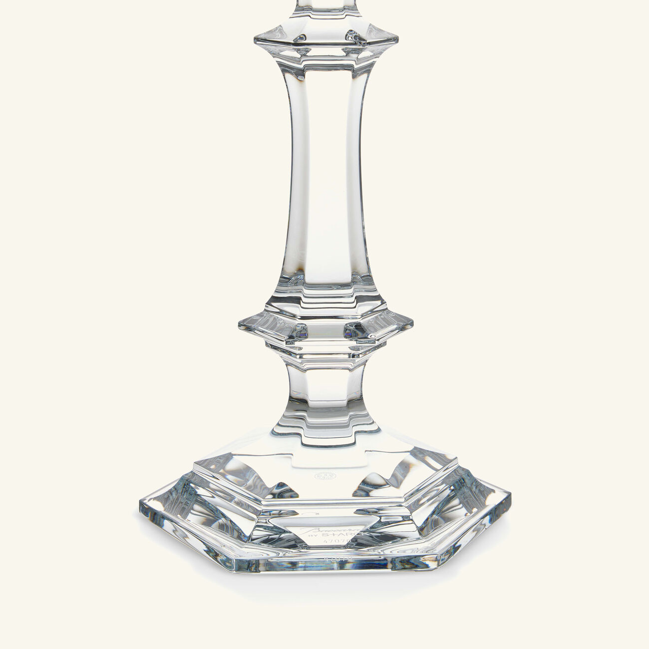 baccarat our fire candle holder silver