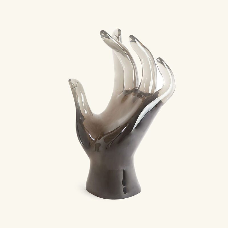 Acrylic Hand Sculpture Extra Large Grey jonathan adler acrylic hand sculpture extra large grey