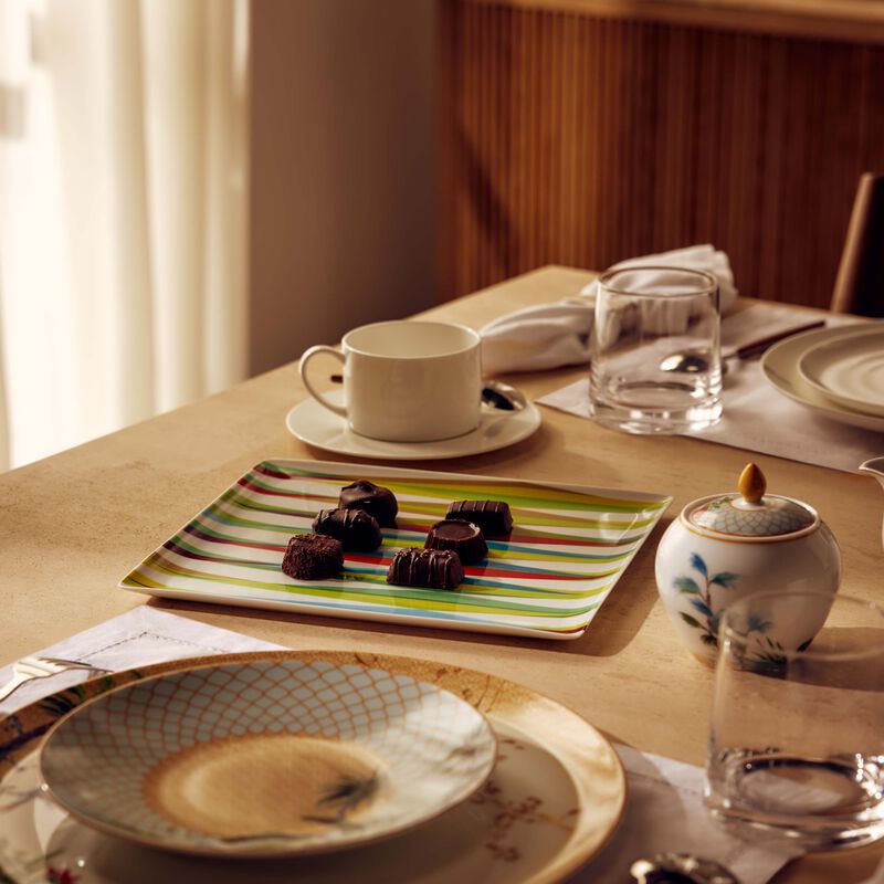 bernardaud marco mencacci serving platter rectangular green 22cm