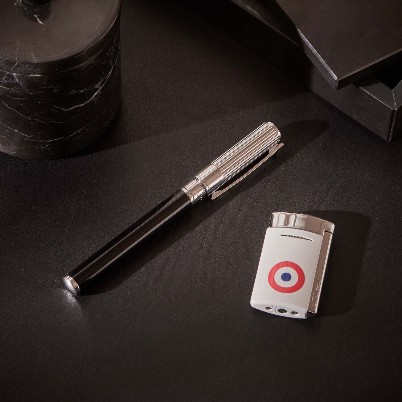 D-Initial Rollerball Pen Black st dupont d initial rollerball pen black