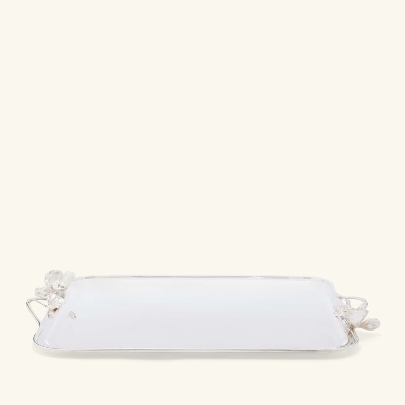 christofle anemone serving tray rectangular large silver plated