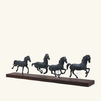 Galloping Herd Horses Sculpture Small Black lladro galloping herd horses sculpture small black