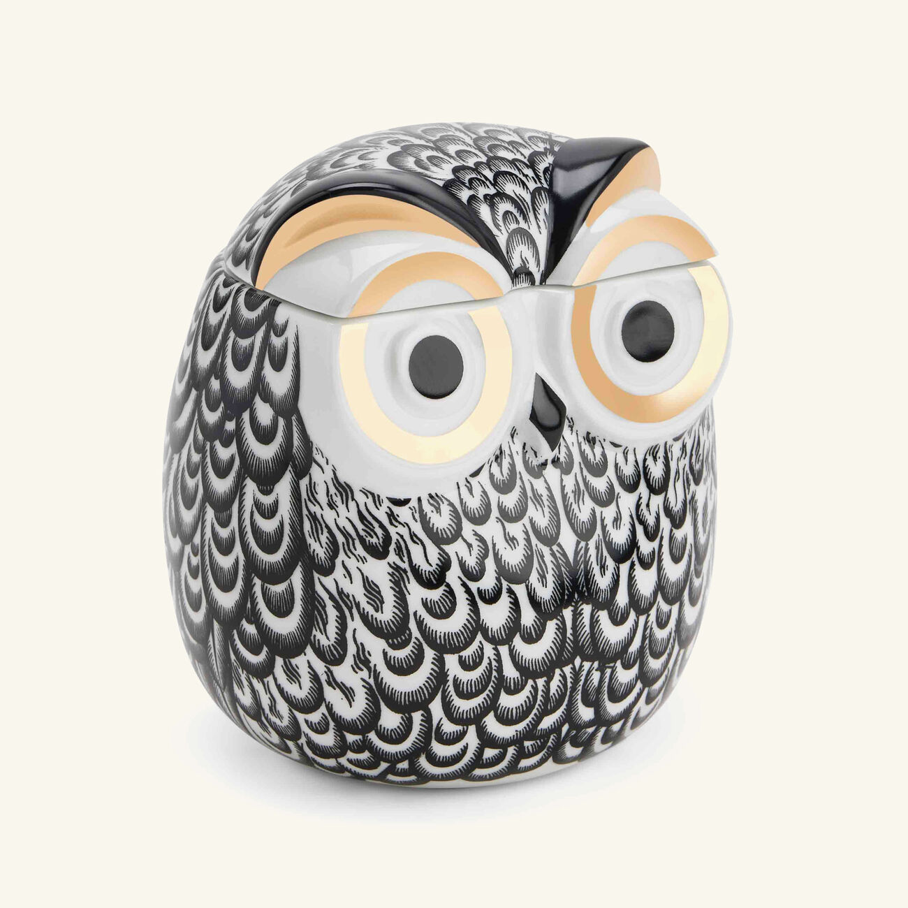 Civetta Piumata Jar Grey fornasetti civetta piumata jar grey