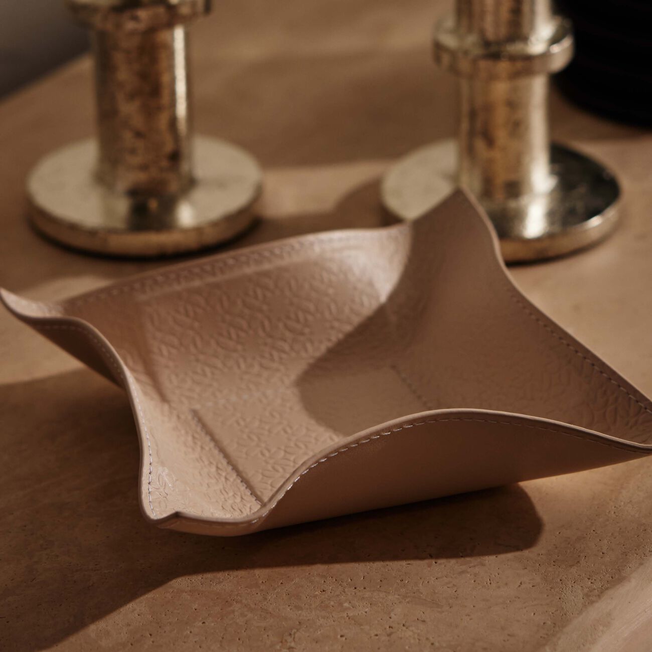 giobagnara elie saab monogram trinket tray square small torrone beige