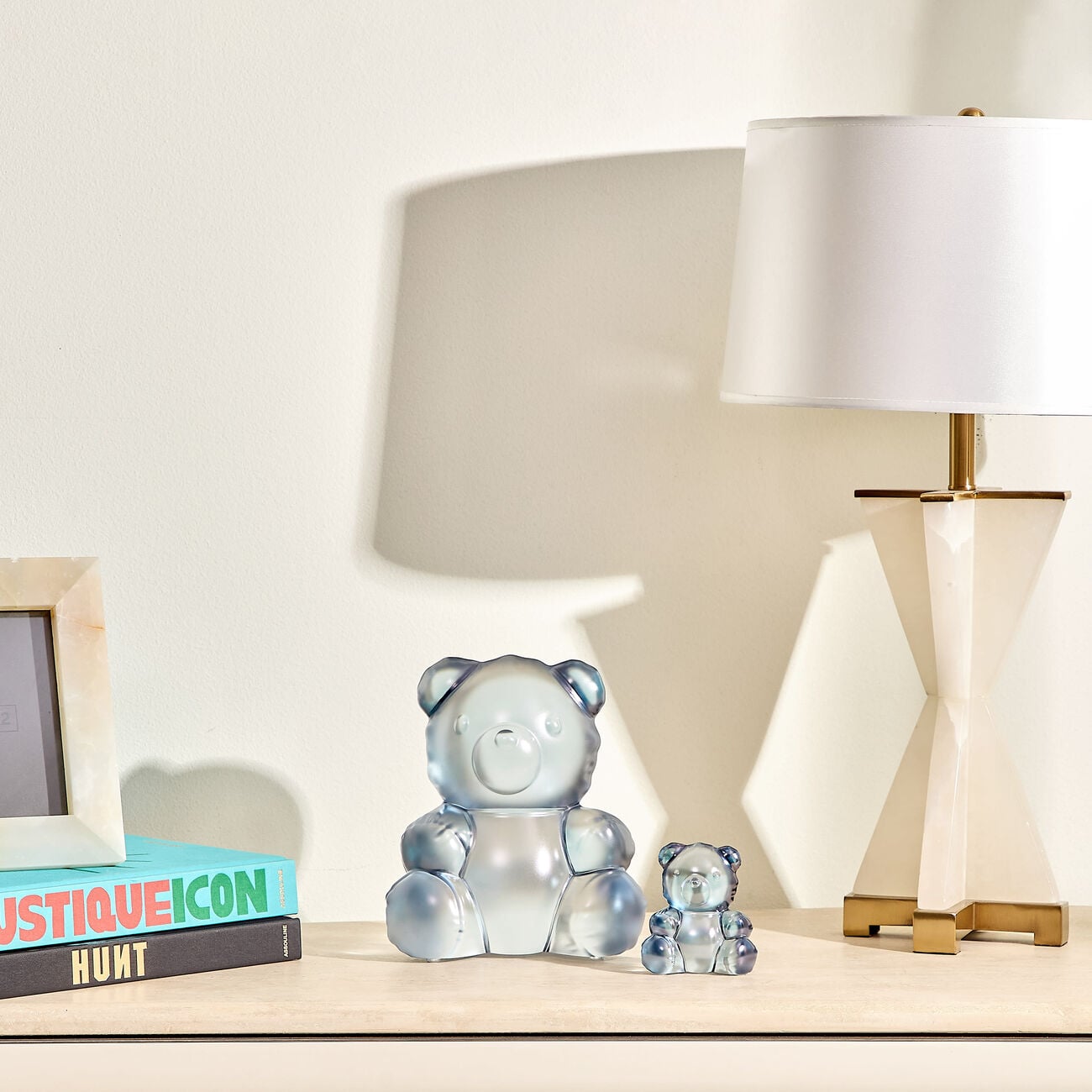 Teddy Air Sculpture Small Blue lalique teddy air sculpture small blue