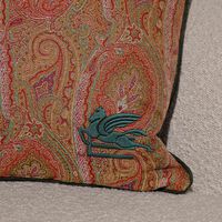 Arnica Embroided Cushion Brown etro arnica embroided cushion brown