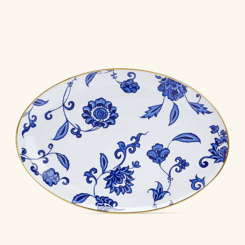bernardaud prince bleu platter oval blue 38cm