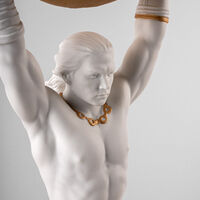 lladro atlas sculpture large brown