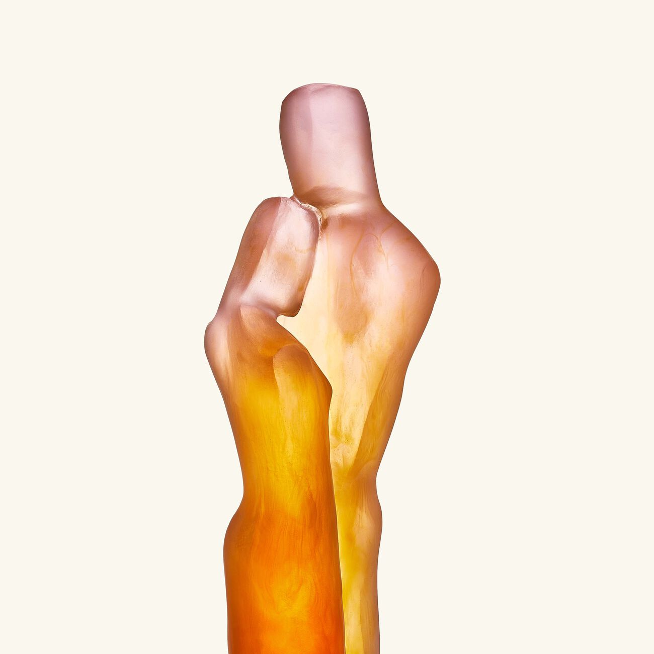 daum le retour sculpture medium orange limited edition