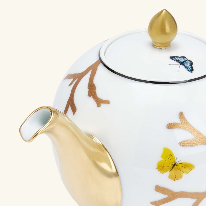 Aux Oiseaux Tea Pot Gold bernardaud aux oiseaux tea pot gold