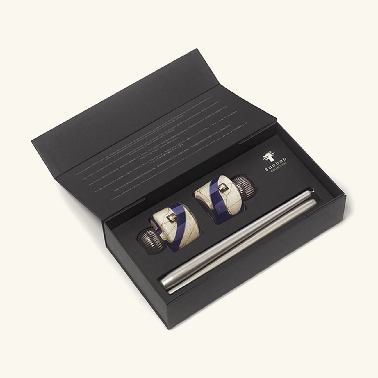 Stones Lazuli Candle Set Of 2 baobab collection stones lazuli candle set of 2