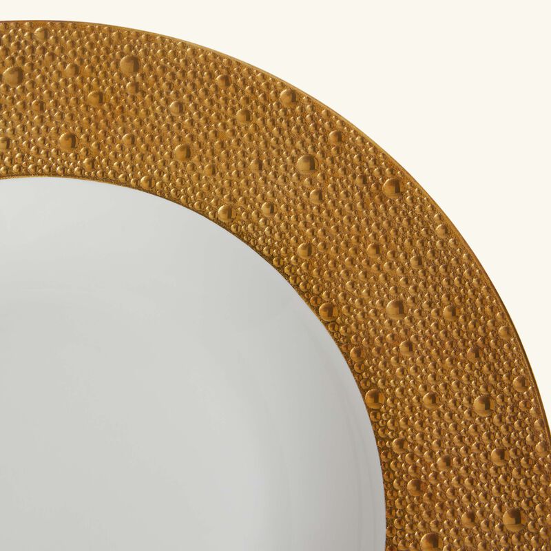 bernardaud ecume soup plate round gold 29cm