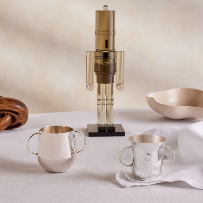 christofle charlie bear baby cup with handles silver plated