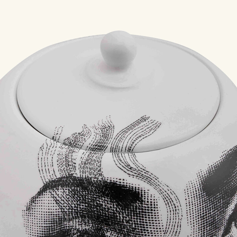 fornasetti il fumo fa male vase mini white