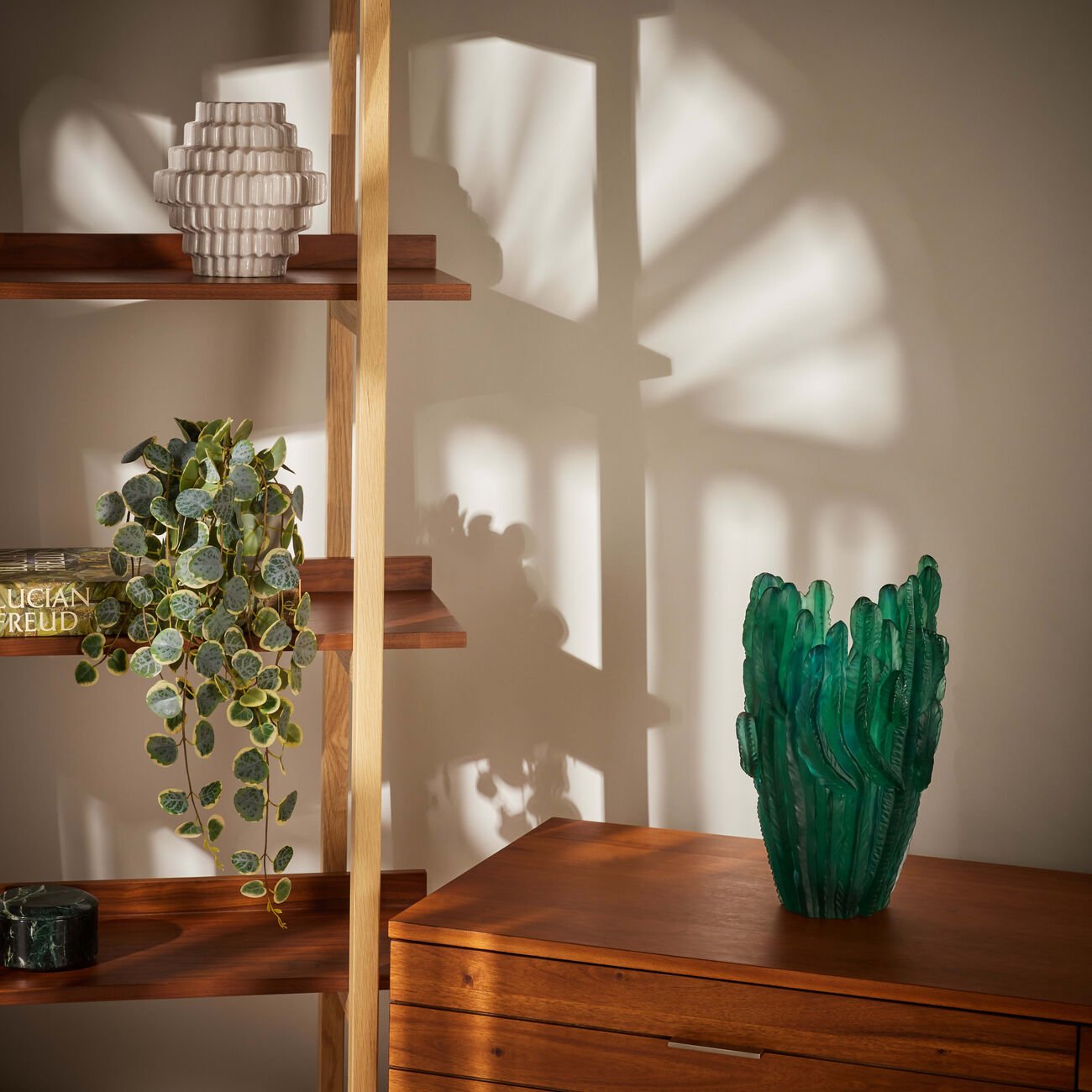 Jardin de Cactus Vase Large Green daum jardin de cactus vase large green