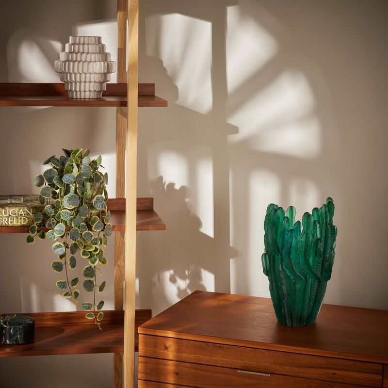 Jardin de Cactus Vase Large Green daum jardin de cactus vase large green