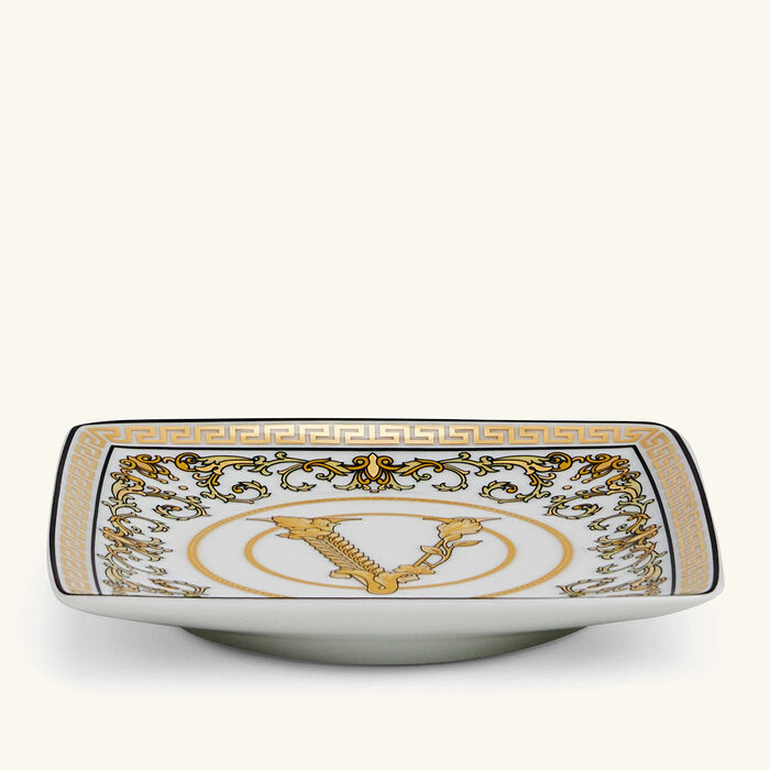 versace virtus gala trinket tray square white 11cm