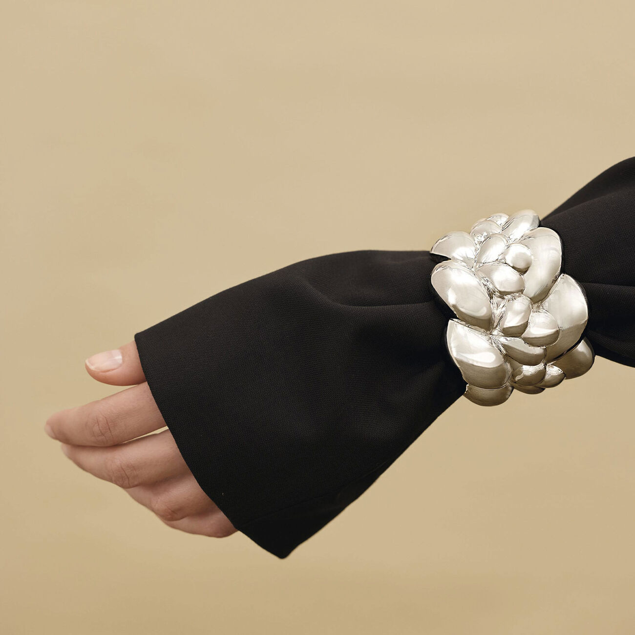 christofle babylone cuff bracelet sterling silver size 2