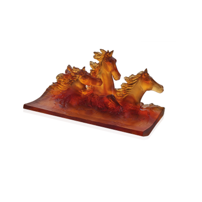 daum cavalcade pencil holder amber