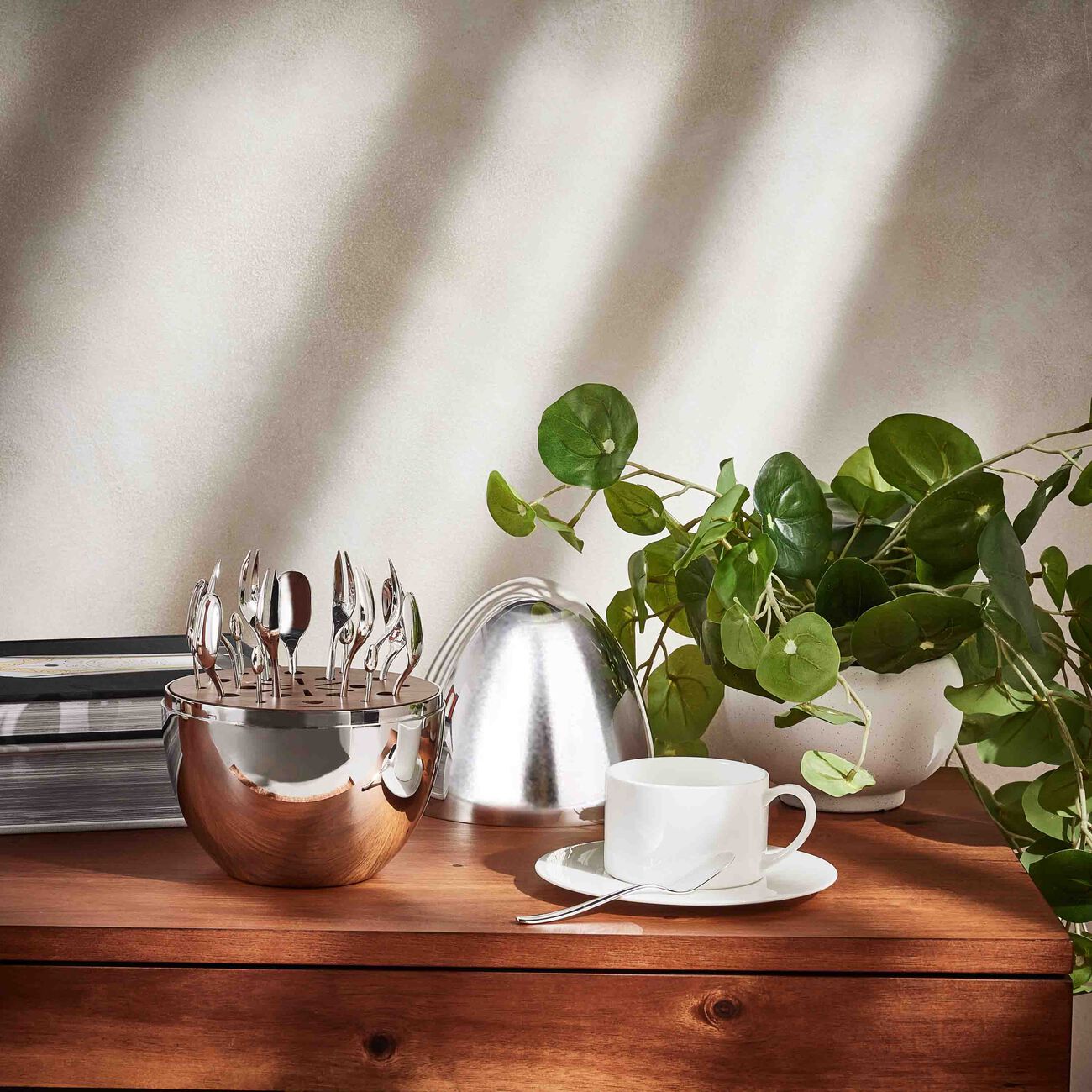 christofle mood party 24 piece flatware set stainless steel