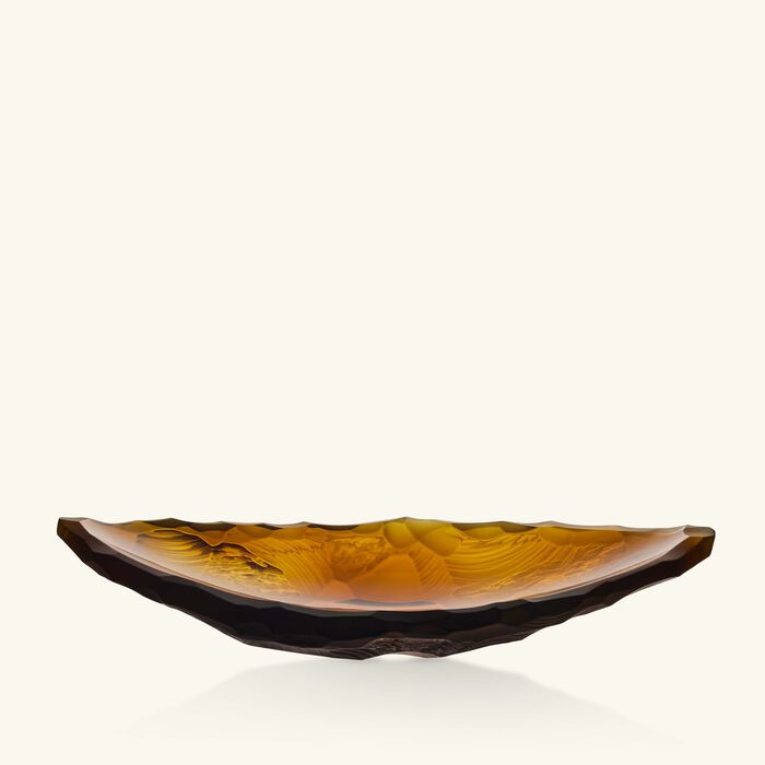 lalique terramineral silex centerpiece medium amber