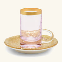 Taormina Arabic Tea Cup & Saucer Gold villari taormina arabic tea cup saucer gold