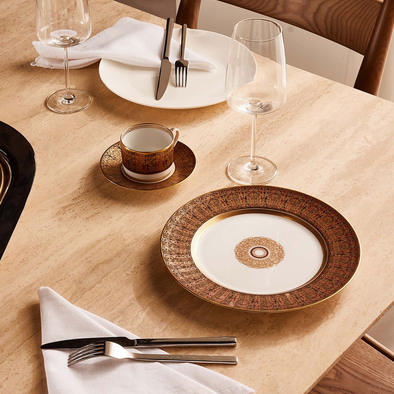 Eventail Dinner Plate Round Gold 26cm bernardaud eventail dinner plate round gold 26cm