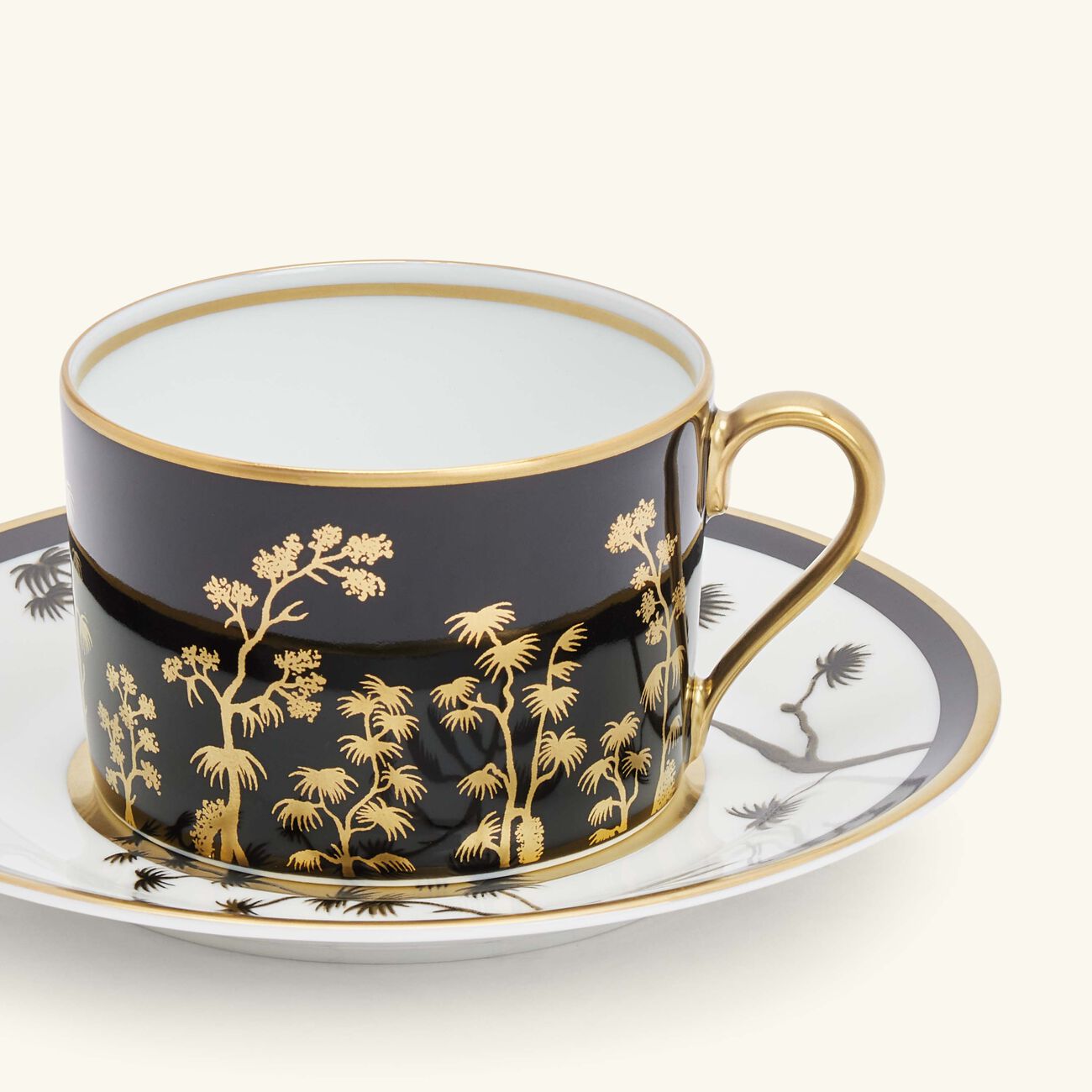 pinto paris kyoto tea cup and saucer black