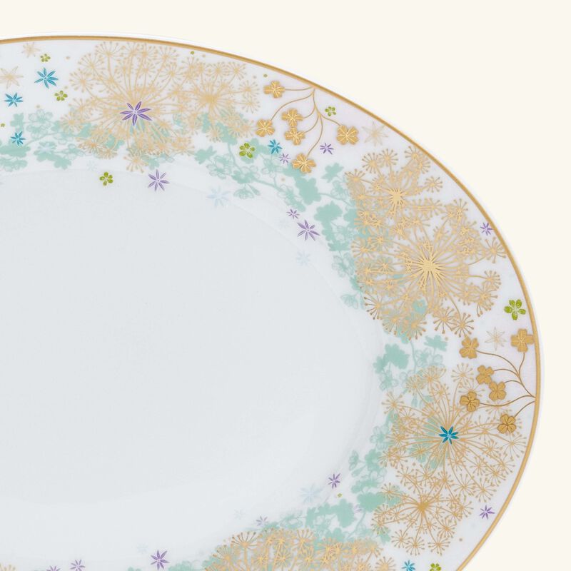 bernardaud feerie michael cailloux bread   butter plate oval pink 23cm