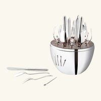 christofle mood party 24 piece flatware set stainless steel